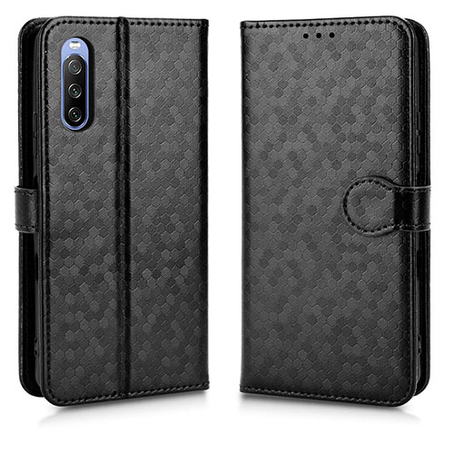Leather Case Stands Flip Cover Holder C01X for Sony Xperia 10 III Black