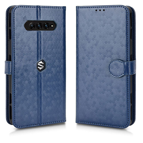 Leather Case Stands Flip Cover Holder C01X for Xiaomi Black Shark 4 5G Blue