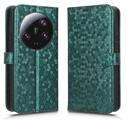 Leather Case Stands Flip Cover Holder C01X for Xiaomi Mi 13 Ultra 5G Green