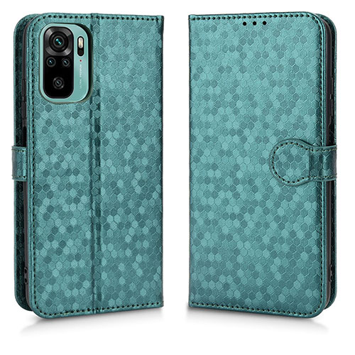 Leather Case Stands Flip Cover Holder C01X for Xiaomi Poco M5S Green