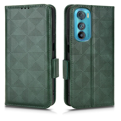 Leather Case Stands Flip Cover Holder C02X for Motorola Moto Edge 30 5G Green