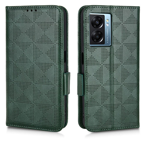 Leather Case Stands Flip Cover Holder C02X for OnePlus Nord N300 5G Green