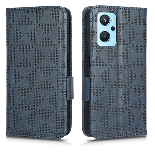 Leather Case Stands Flip Cover Holder C02X for Realme 9i 4G Blue