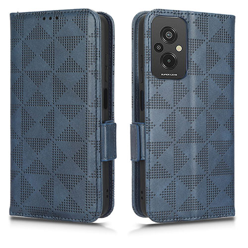 Leather Case Stands Flip Cover Holder C02X for Xiaomi Redmi 11 Prime 4G Blue