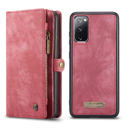 Leather Case Stands Flip Cover Holder C03S for Samsung Galaxy S20 FE (2022) 5G Red