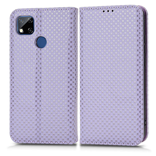 Leather Case Stands Flip Cover Holder C03X for Xiaomi Redmi 10A 4G Purple