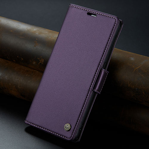 Leather Case Stands Flip Cover Holder C04S for Oppo Reno8 T 4G Purple
