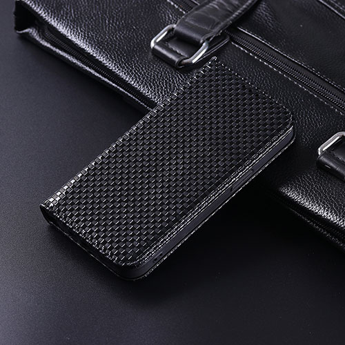 Leather Case Stands Flip Cover Holder C06X for Google Pixel 4 Black