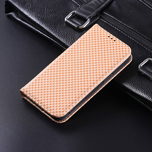 Leather Case Stands Flip Cover Holder C06X for Google Pixel 4 XL Gold