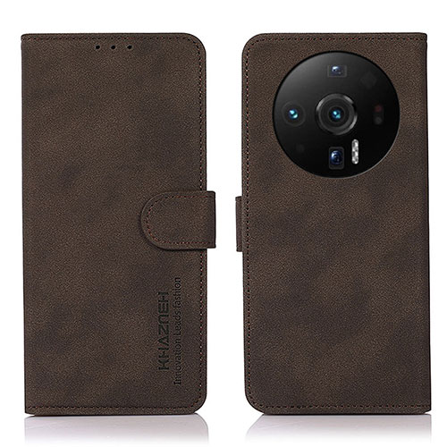 Leather Case Stands Flip Cover Holder D01Y for Xiaomi Mi 12 Ultra 5G Brown