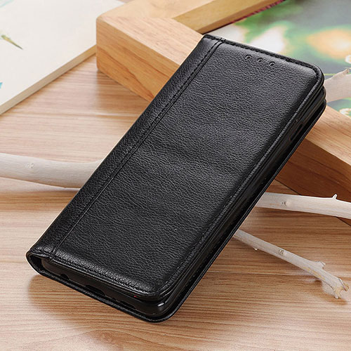 Leather Case Stands Flip Cover Holder D02Y for Motorola Moto G10 Black