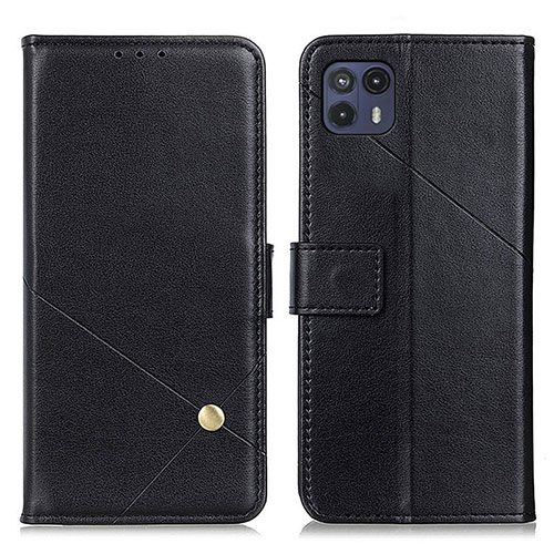 Leather Case Stands Flip Cover Holder D04Y for Motorola Moto G50 5G Black