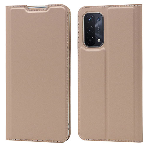 Leather Case Stands Flip Cover Holder D05T for OnePlus Nord N200 5G Rose Gold