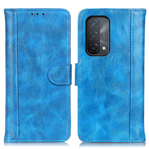 Leather Case Stands Flip Cover Holder D07Y for OnePlus Nord N200 5G Sky Blue