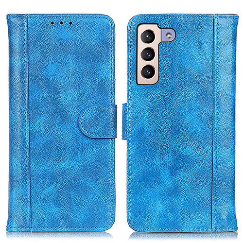 Leather Case Stands Flip Cover Holder D07Y for Samsung Galaxy S21 5G Sky Blue