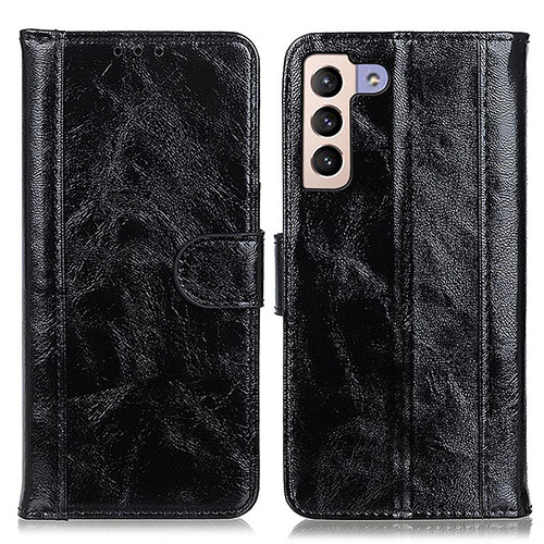 Leather Case Stands Flip Cover Holder D07Y for Samsung Galaxy S21 FE 5G Black