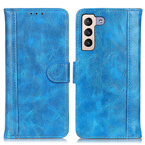 Leather Case Stands Flip Cover Holder D07Y for Samsung Galaxy S21 Plus 5G Sky Blue