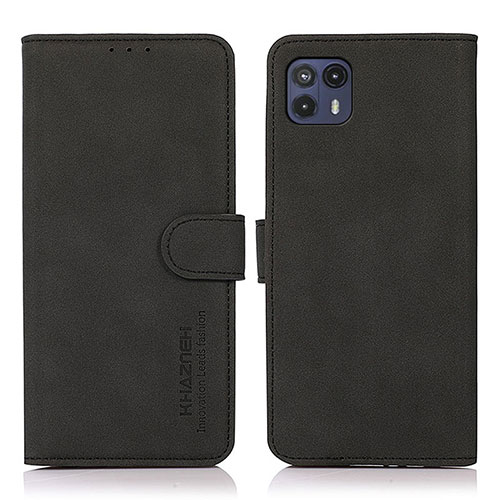 Leather Case Stands Flip Cover Holder D08Y for Motorola Moto G50 5G Black