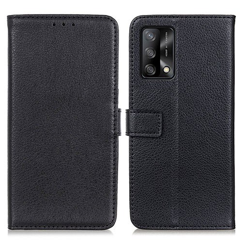 Leather Case Stands Flip Cover Holder D09Y for Oppo A95 4G Black