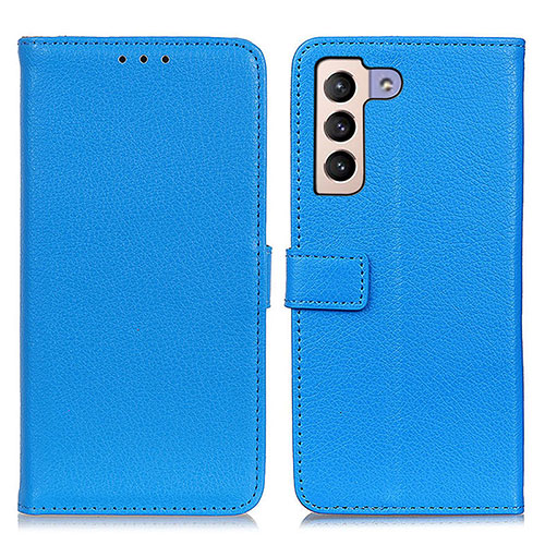 Leather Case Stands Flip Cover Holder D09Y for Samsung Galaxy S22 5G Sky Blue