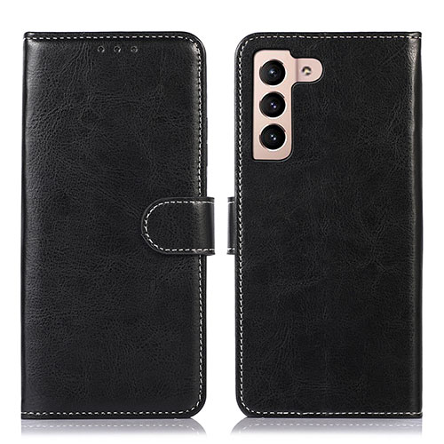 Leather Case Stands Flip Cover Holder D10Y for Samsung Galaxy S21 5G Black