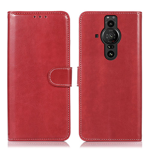 Leather Case Stands Flip Cover Holder D10Y for Sony Xperia PRO-I Red
