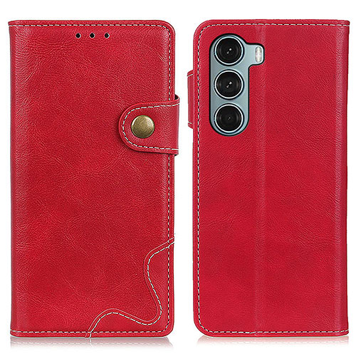 Leather Case Stands Flip Cover Holder DY01 for Motorola Moto Edge S30 5G Red