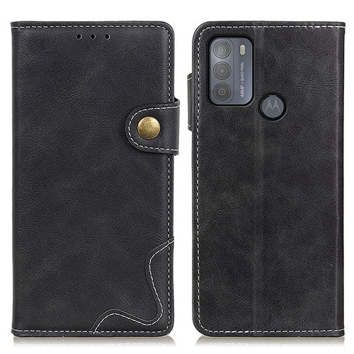 Leather Case Stands Flip Cover Holder DY01 for Motorola Moto G50 Black