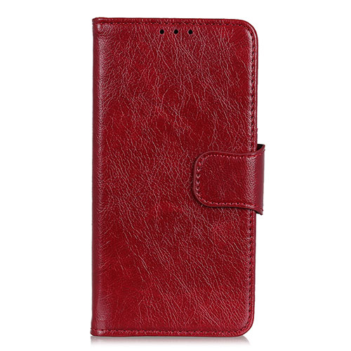 Leather Case Stands Flip Cover Holder for Alcatel 1C (2019) Red