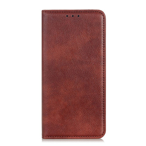 Leather Case Stands Flip Cover Holder for Alcatel 1S (2019) Brown