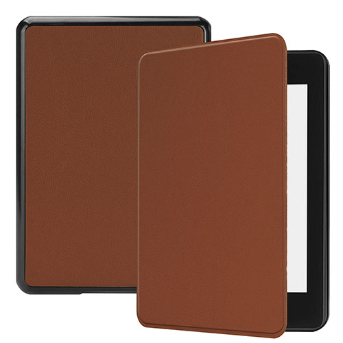 Leather Case Stands Flip Cover Holder for Amazon Kindle Paperwhite 6 inch Brown