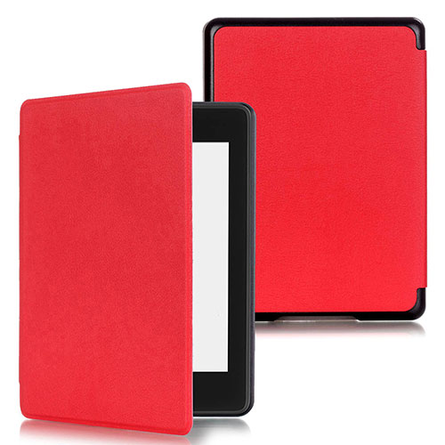 Leather Case Stands Flip Cover Holder for Amazon Kindle Paperwhite 6 inch Red