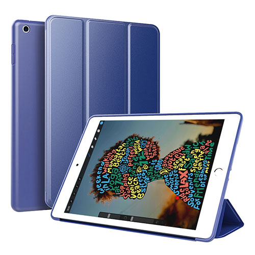 Leather Case Stands Flip Cover Holder for Apple iPad Mini 5 (2019) Blue