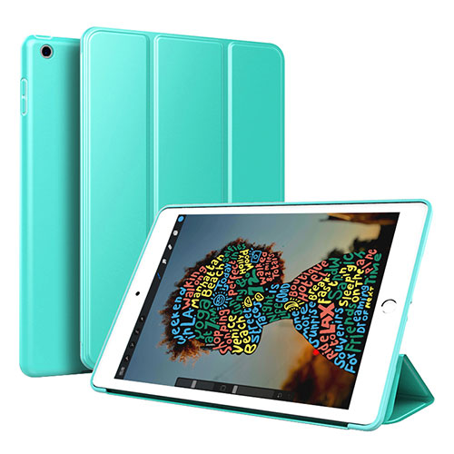 Leather Case Stands Flip Cover Holder for Apple iPad Mini 5 (2019) Cyan