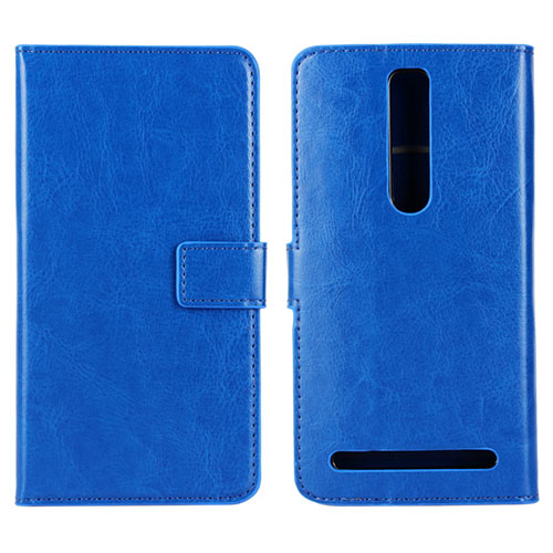 Leather Case Stands Flip Cover Holder for Asus Zenfone 2 ZE551ML ZE550ML Blue