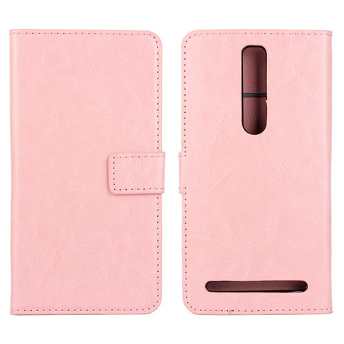 Leather Case Stands Flip Cover Holder for Asus Zenfone 2 ZE551ML ZE550ML Pink