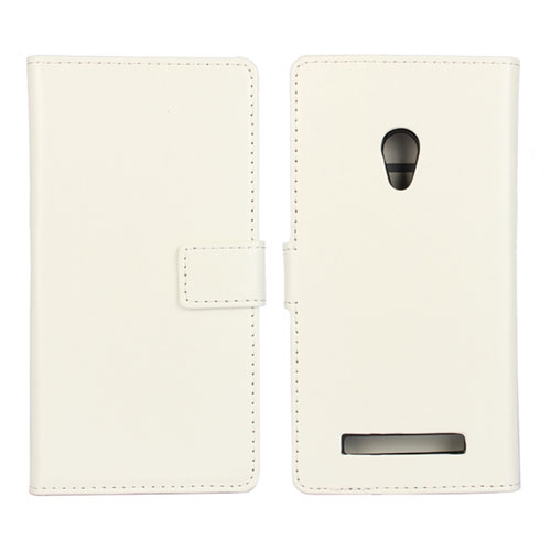 Leather Case Stands Flip Cover Holder for Asus Zenfone 5 White