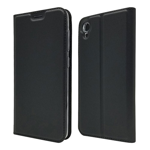 Leather Case Stands Flip Cover Holder for Asus ZenFone Live L1 ZA550KL Black