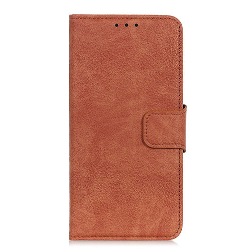 Leather Case Stands Flip Cover Holder for HTC U19E Brown