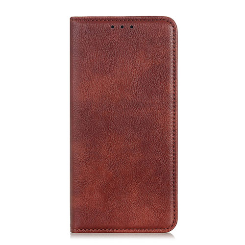Leather Case Stands Flip Cover Holder for Huawei Enjoy 10S Brown