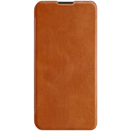 Leather Case Stands Flip Cover Holder for Huawei Enjoy 9s Brown