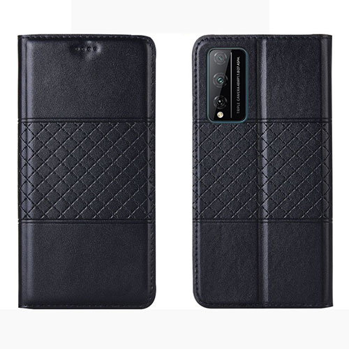 Leather Case Stands Flip Cover Holder for Huawei Honor Play4T Pro Black