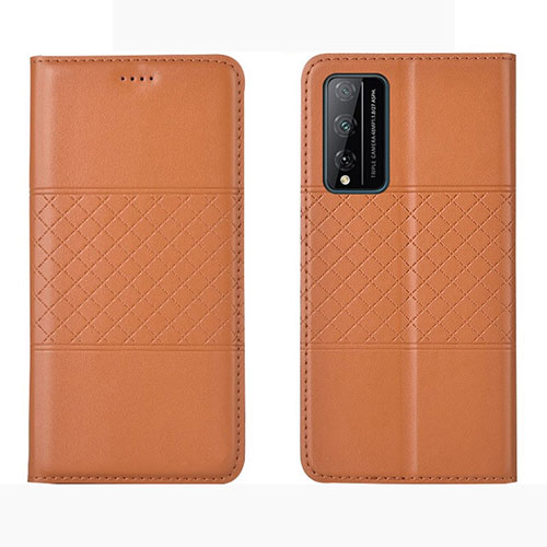 Leather Case Stands Flip Cover Holder for Huawei Honor Play4T Pro Orange