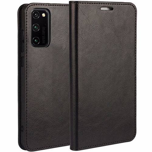 Leather Case Stands Flip Cover Holder for Huawei Honor View 30 5G Black