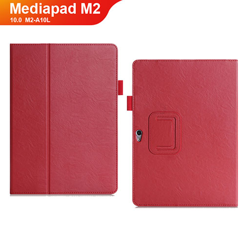Leather Case Stands Flip Cover Holder for Huawei MediaPad M2 10.0 M2-A10L Red