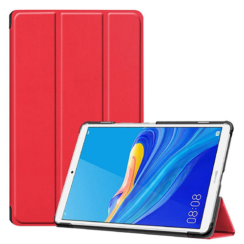 Leather Case Stands Flip Cover Holder for Huawei MediaPad M6 8.4 Red