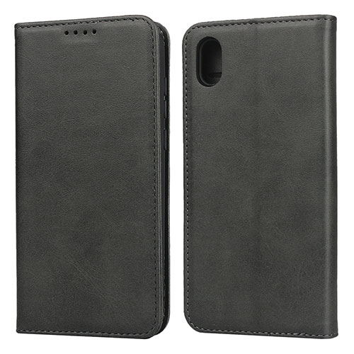 Leather Case Stands Flip Cover Holder for Huawei Y5 (2019) Black