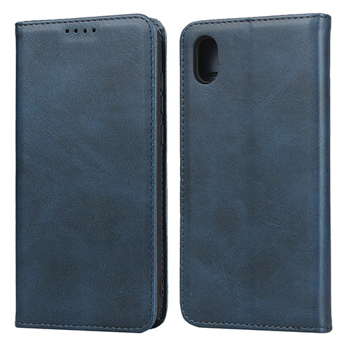 Leather Case Stands Flip Cover Holder for Huawei Y5 (2019) Blue