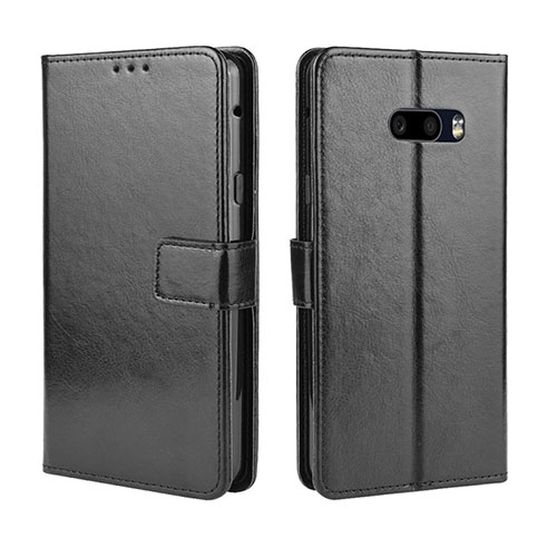 Leather Case Stands Flip Cover Holder for LG G8X ThinQ Black