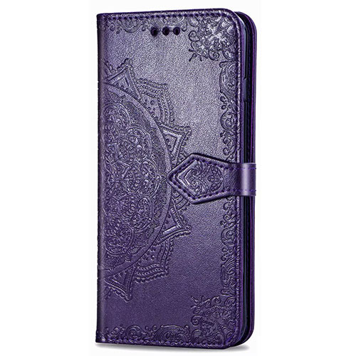 Leather Case Stands Flip Cover Holder for LG Stylo 6 Purple